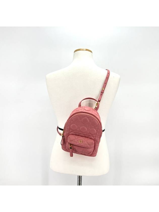 Christian Cannage Mini Backpack Pink - DIOR - BALAAN 10