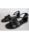 Santorini Women's Sandals Black Apsong Leather H182138Z - HERMES - BALAAN 1