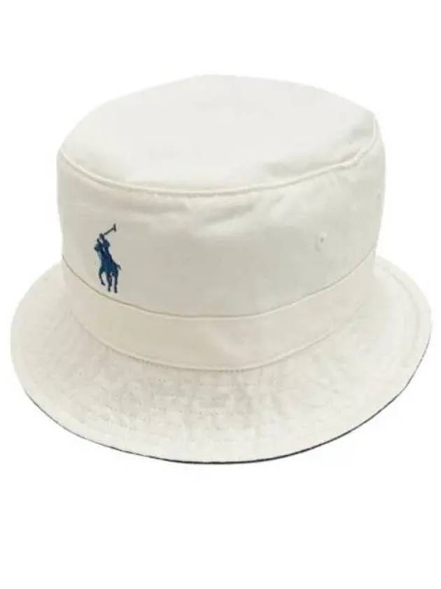 Logo Embroidered Bucket Hat Ivory - POLO RALPH LAUREN - BALAAN 2