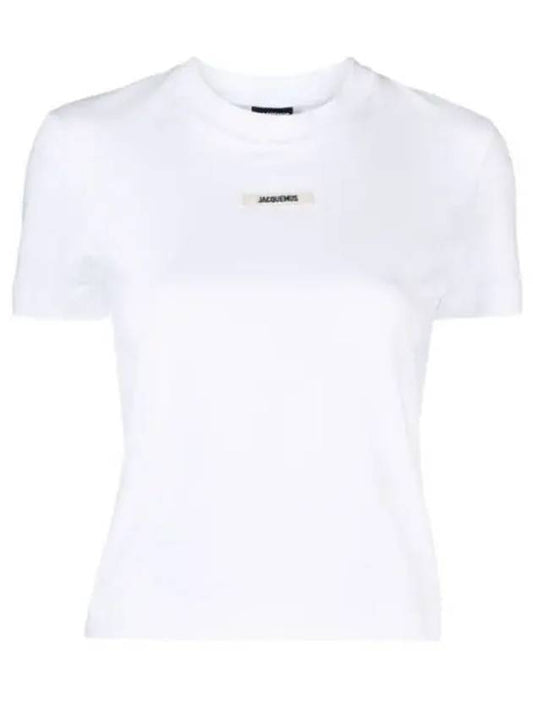 Le Gros Grain Short Sleeve T-Shirt White - JACQUEMUS - BALAAN 2