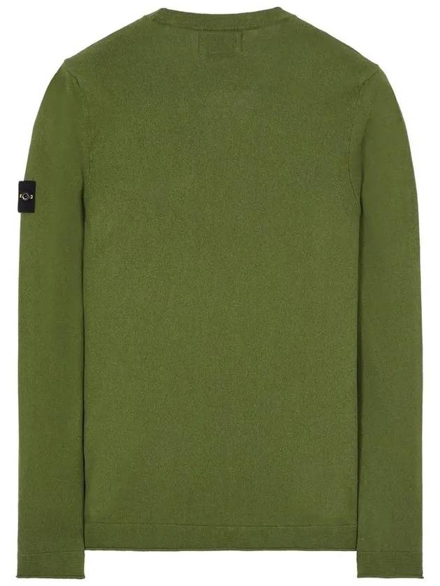 Wappen Patch Low Pocket Knit Top Olive - STONE ISLAND - BALAAN 3