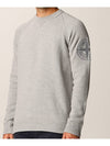 Geelong Wool Embroidery Crewneck Knit Top Light Grey - STONE ISLAND - BALAAN 4