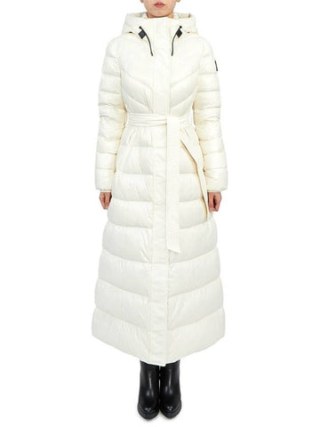 CALINA R CREAM Women's Hooded Long Padded Jumper Coat - MACKAGE - BALAAN 1