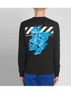 Skull Graphic Long Sleeve T-Shirt Black - OFF WHITE - BALAAN 5