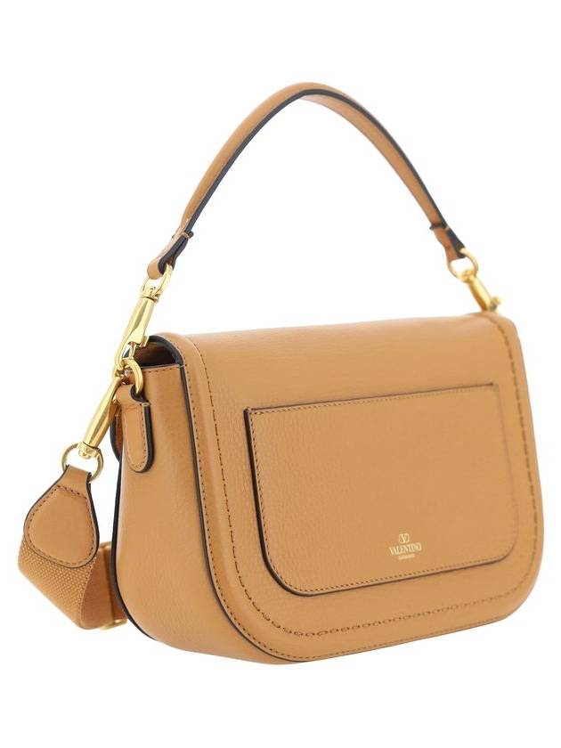 Alltime Soft Grain Calfskin Shoulder Bag Brown - VALENTINO - BALAAN 4