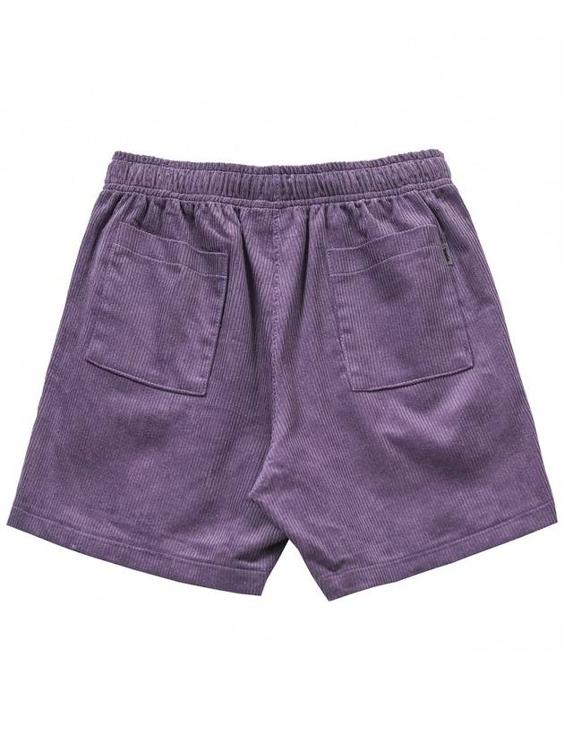 Corduroy Logo Shorts Charcoal - ARCANE FUNK - BALAAN 3