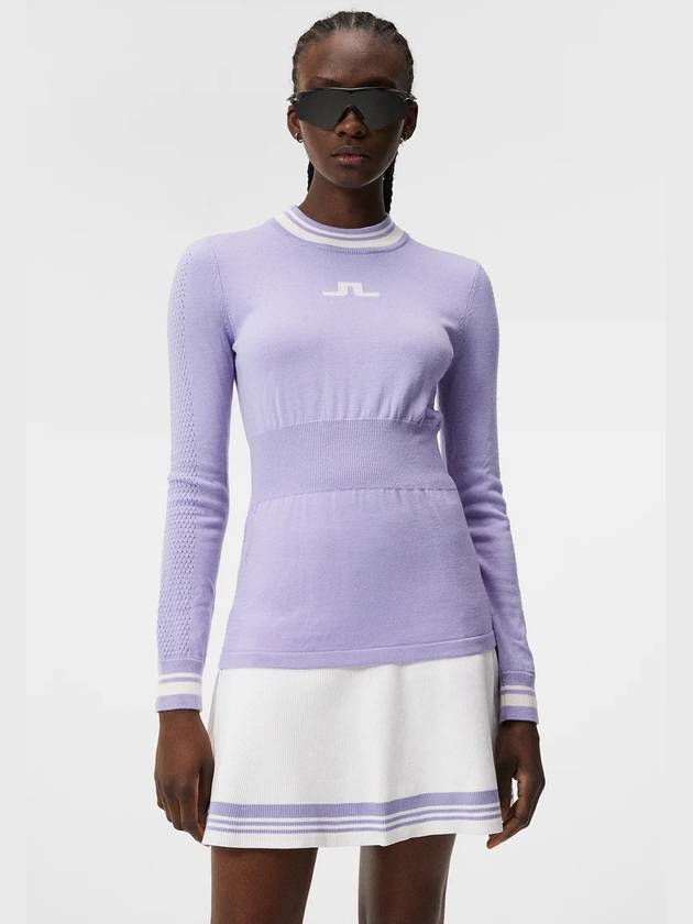 Bree Ribbed Waist Knit Top Sweet Lavender - J.LINDEBERG - BALAAN 4