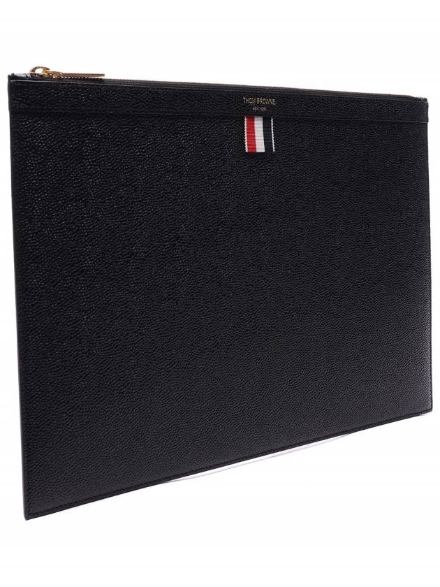 Medium Document Holder Clutch Bag Black - THOM BROWNE - BALAAN 4