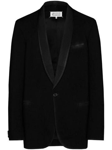 Four Stitch Logo Single Breasted Jacket Black - MAISON MARGIELA - BALAAN 1