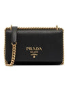 Soft Leather Crossbody Black - PRADA - BALAAN 2