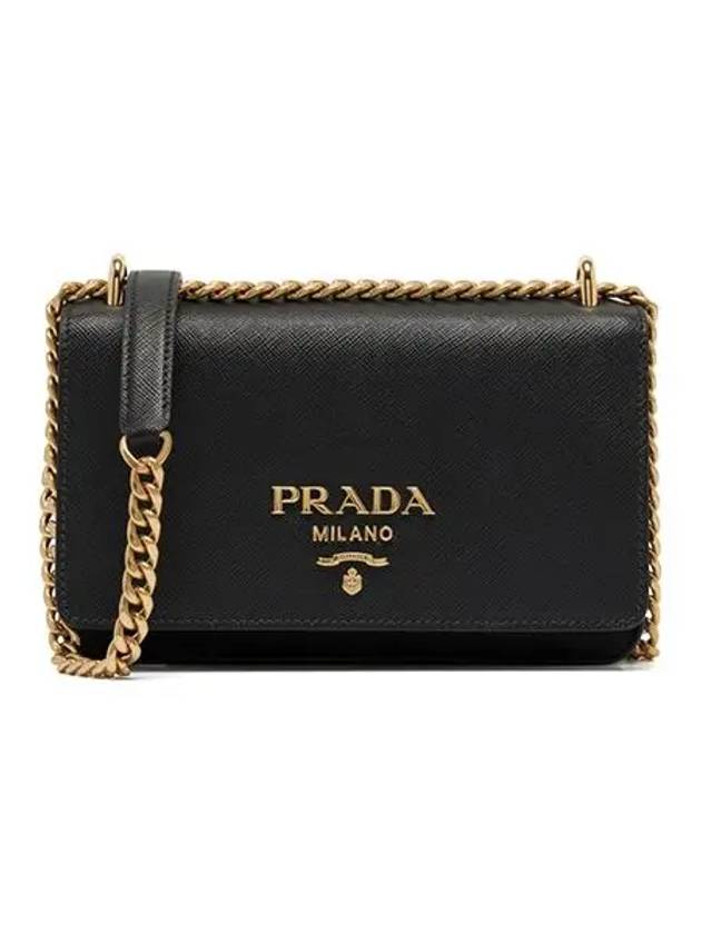 Soft Leather Crossbody Black - PRADA - BALAAN 3