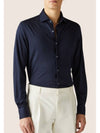 Andrew Cashmere Silk Long Sleeve Shirt Navy - LORO PIANA - BALAAN 2