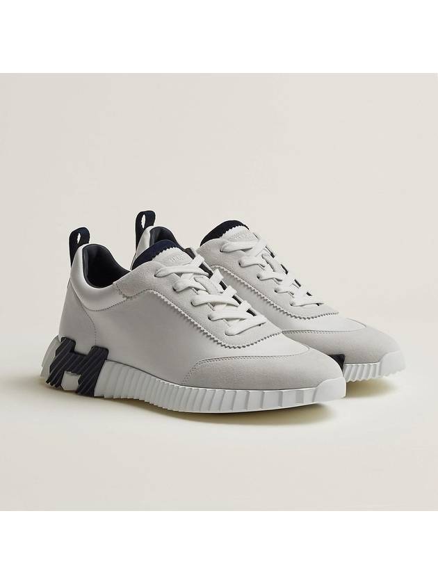 Bouncing Sneakers Calfskin Suede Goatskin Blanc - HERMES - BALAAN 2