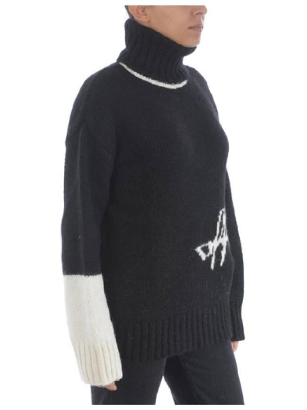 Alpaca turtleneck sweater OWHF008E20KNI001100 - OFF WHITE - BALAAN 2