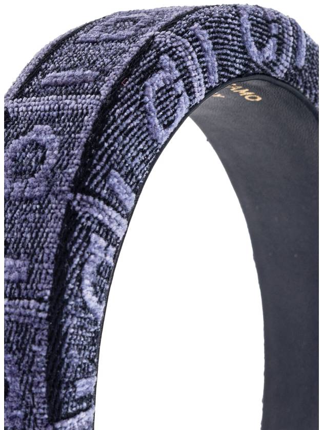 FERRAGAMO Headband With Logo, Women's, Blue - SALVATORE FERRAGAMO - BALAAN 4