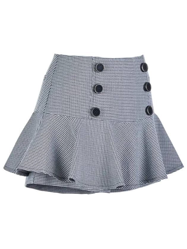 golf wear check button flower skirt check button flower skirt Black - J JANE - BALAAN 3