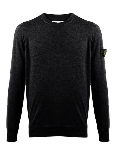 Light Wool Crewneck Knit Top Dark Grey - STONE ISLAND - BALAAN 2