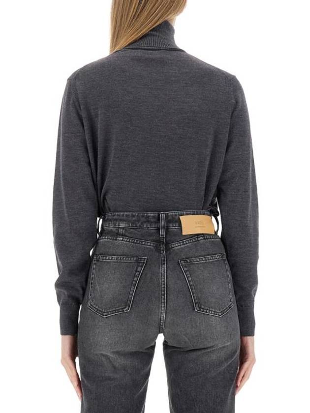 De Coeur Wool Turtleneck Heather Grey - AMI - BALAAN 4