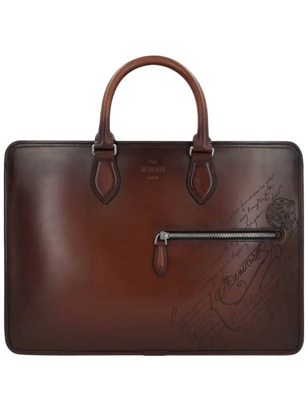 Scritto Leather Brief Case Brown - BERLUTI - BALAAN 2