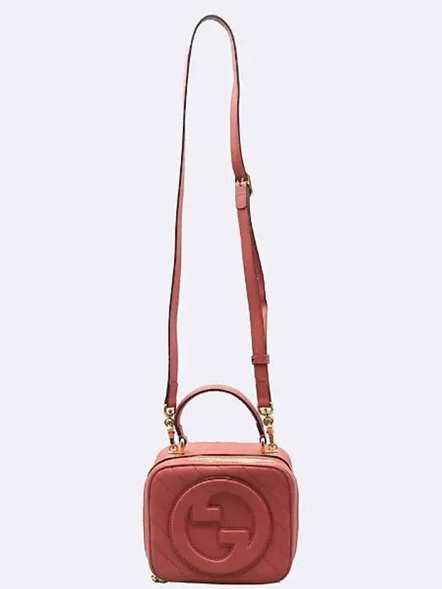 744434 Pink leather blondie top handle tote bag shoulder strap 2WAY - GUCCI - BALAAN 4