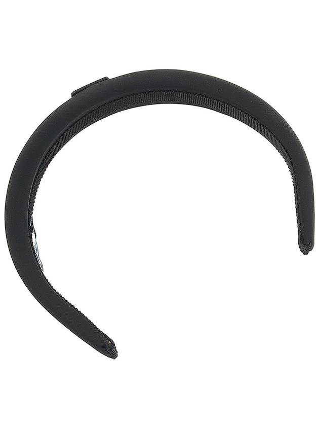 Triangle Logo Re-nylon Headband Black - PRADA - BALAAN 6