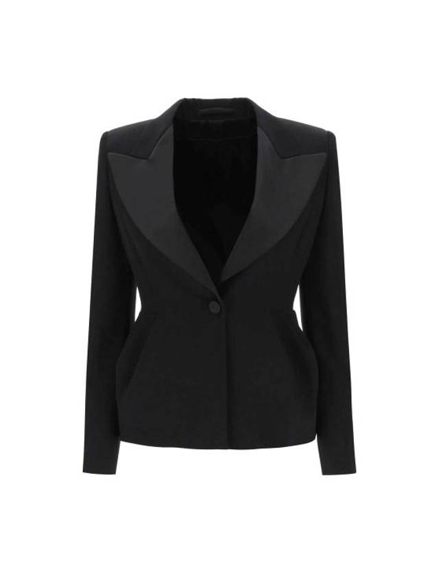 Breasted Wool Jacket Black - MAX MARA - BALAAN 1