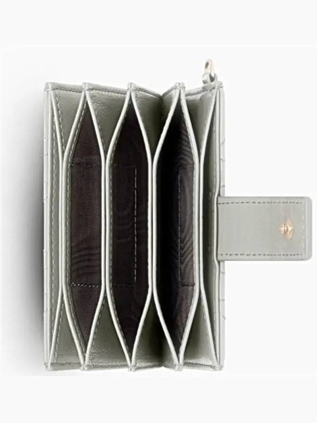 Lady 5-Gusset Patent Cannage Calfskin Card Wallet Grey - DIOR - BALAAN 5