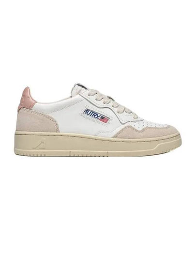 Medalist Leather Suede Low Top Sneakers White Pink - AUTRY - BALAAN 2