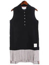 Pleated Polo Short Dress Navy - THOM BROWNE - BALAAN 2