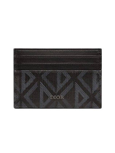 CD Diamond Canvas Card Wallet Black - DIOR - BALAAN 1