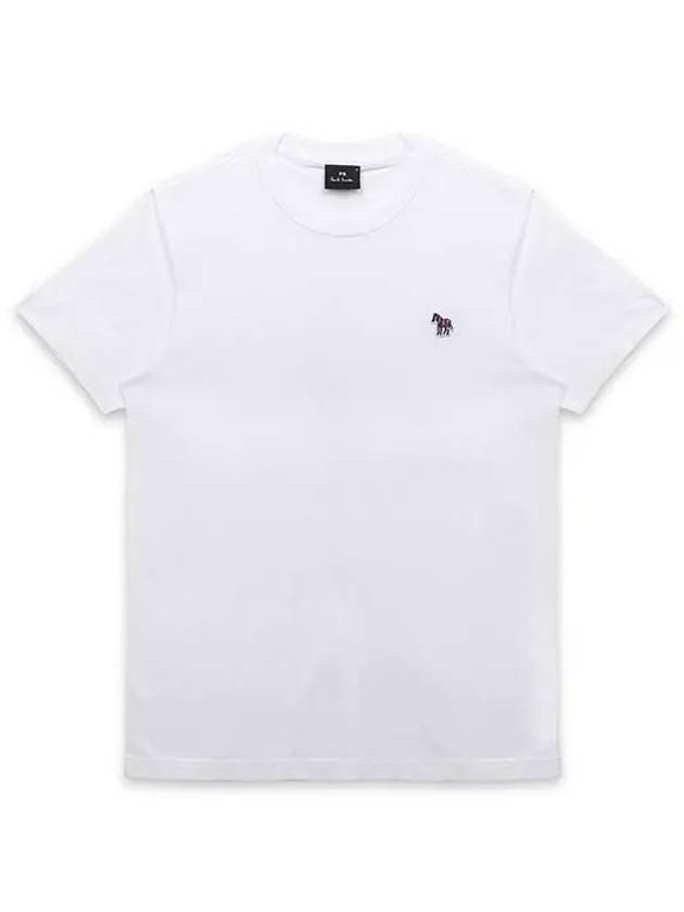 Zebra Logo Cotton Short Sleeve T-Shirt White - PAUL SMITH - BALAAN 3