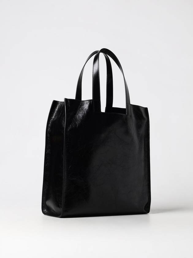 Logo Stamped Leather Tote Bag Black - BALLY - BALAAN 4