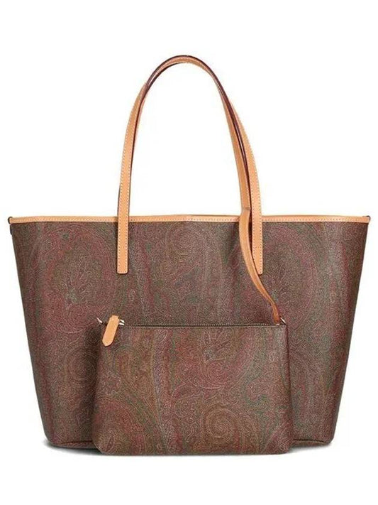 Paisley Medium Shopper Shoulder Bag Brown - ETRO - BALAAN 2