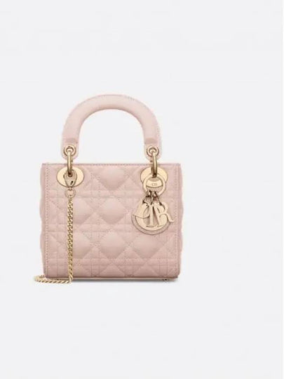 Lady Cannage Small Lambskin Tote Bag Powder Pink - DIOR - BALAAN 2