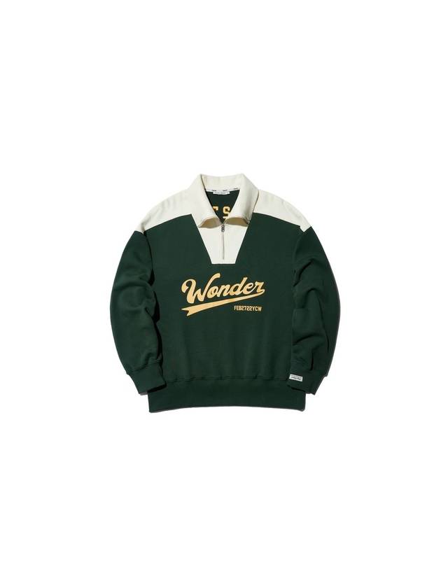 Wonder half zip-up sweatshirt dark green - YCW - BALAAN 2