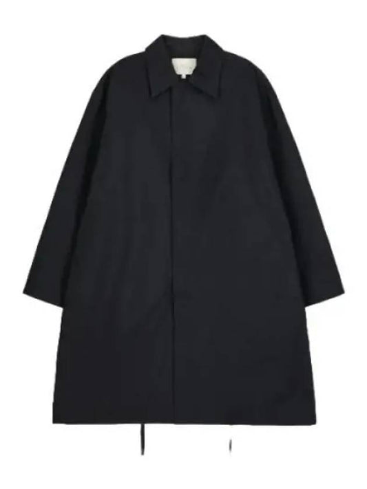 Drawstring hem midi coat dark navy - STUDIO NICHOLSON - BALAAN 1