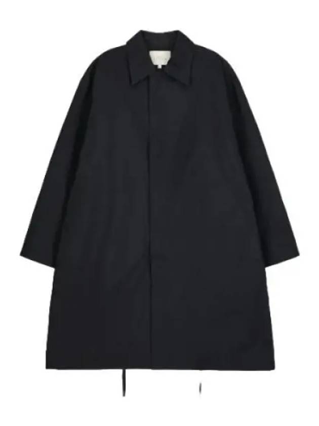 Drawstring hem midi coat dark navy DRIVESNM1034DARKNAVY - STUDIO NICHOLSON - BALAAN 1