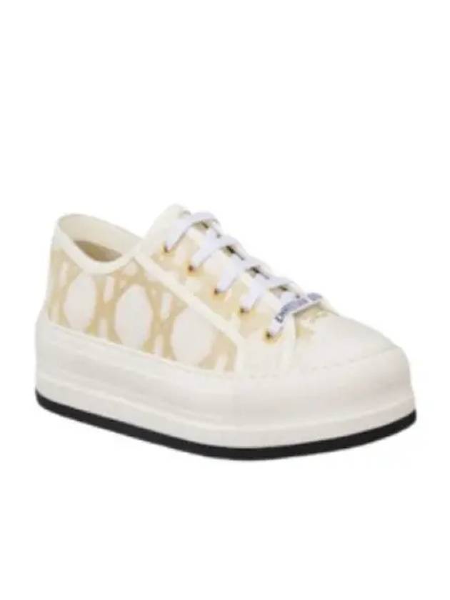 Walk'N'Dior Platform Low Top Sneakers White - DIOR - BALAAN 2