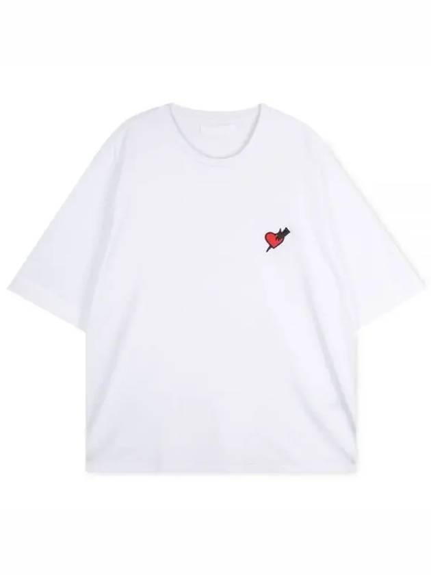 Punk Heart Short Sleeve T-Shirt White - NEIL BARRETT - BALAAN 2