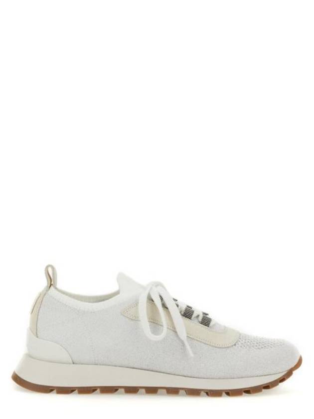 Women's Monilli Knit Low Top Sneakers White - BRUNELLO CUCINELLI - BALAAN 2