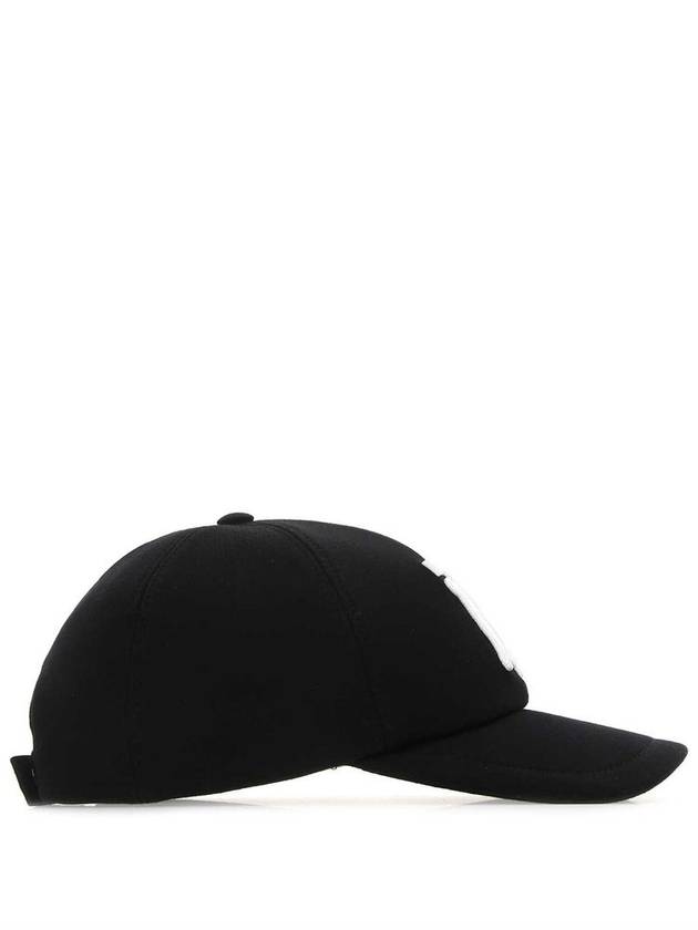 Monogram Motif Cotton Jersey Ball Cap Black - BURBERRY - BALAAN 3