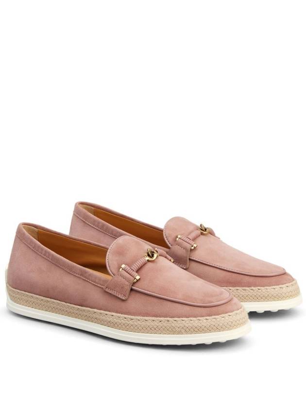 metal-embellished raffia suede loafers - TOD'S - BALAAN 3