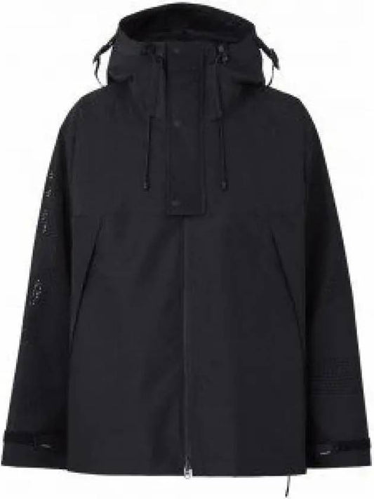 Men s perforated logo hooded jacket black - BURBERRY - BALAAN 2