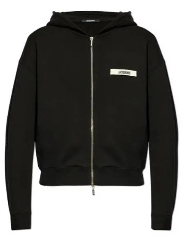 Le Gros Grain Zip-Up Hoodie Black - JACQUEMUS - BALAAN 2