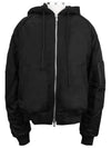 Jersey Detachable Hooded Bomber Jacket Black - JUUN.J - BALAAN 2