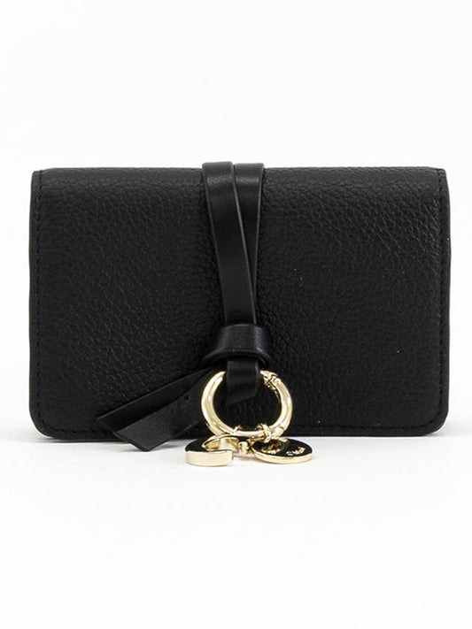 Alphabet Charm Flap Card Wallet Black - CHLOE - BALAAN 2