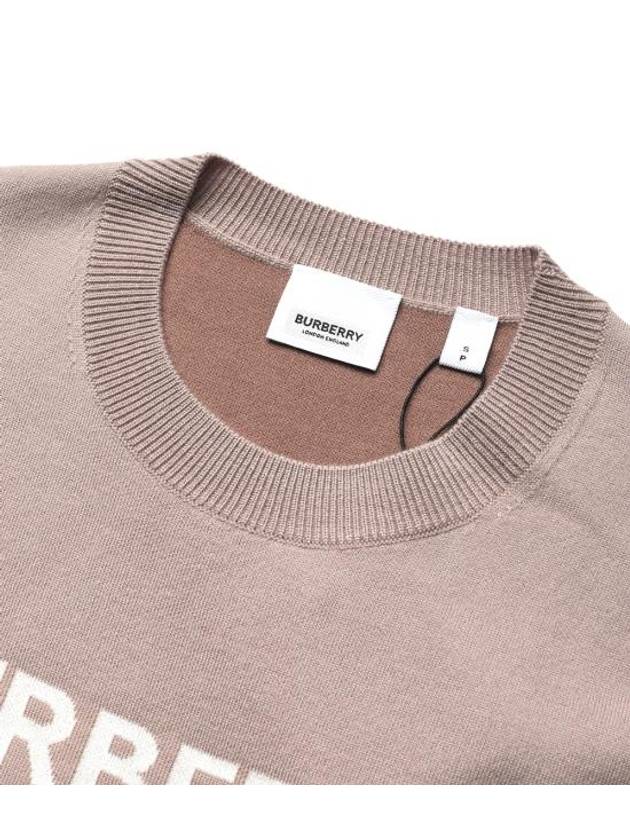 Horseferry Square Logo Knit Top Beige - BURBERRY - BALAAN 4