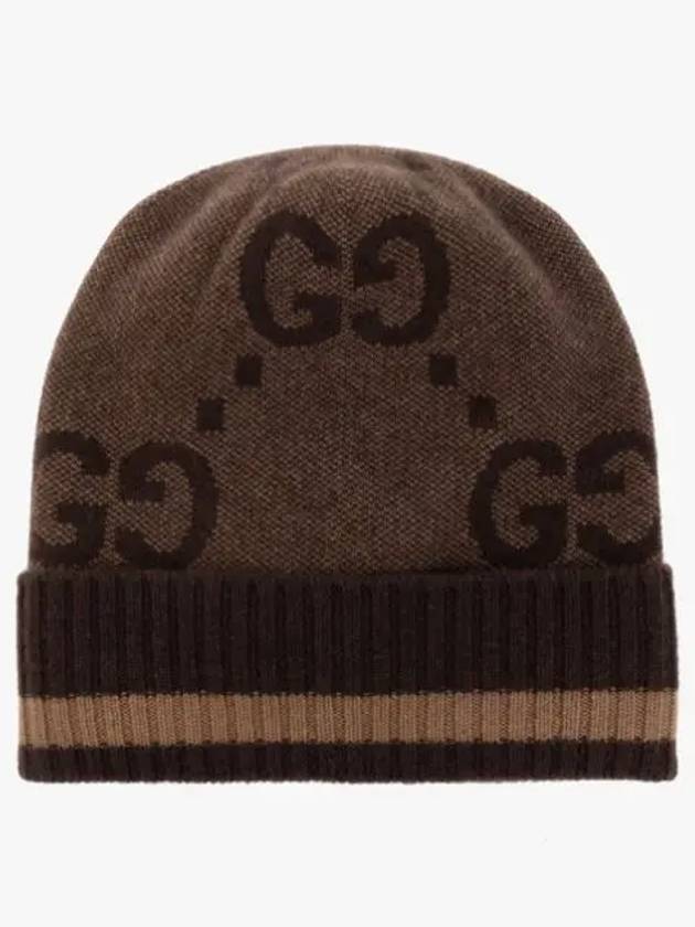 GG Cashmere Beanie Brown - GUCCI - BALAAN 2