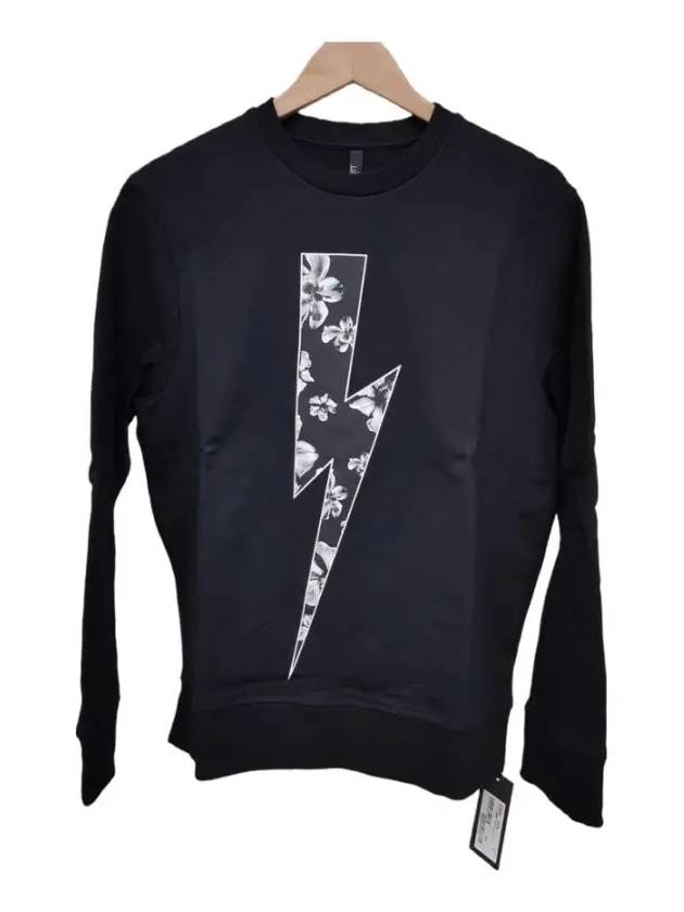 Flower Sweatshirt Black - NEIL BARRETT - BALAAN 2