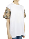 Vintage Check Sleeve Short Sleeve T-Shirt White - BURBERRY - BALAAN 4